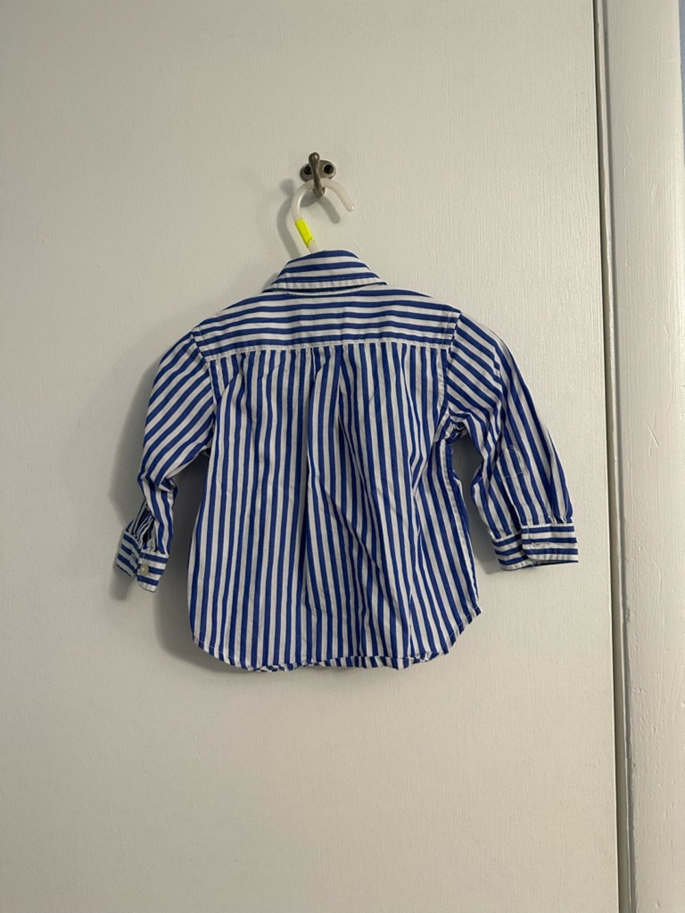 Ralph Lauren Blue & White Striped Button-Down Shirt - Kids - Picture 3 of 3